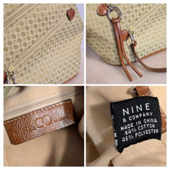 Nine West Light Green Canvas Backpack Y2K main image 5